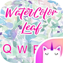 Màu nước lá Emoji Keyboard Theme APK