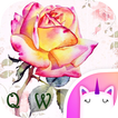 Water Color Rose Keyboard Them