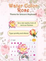 Water Color Rose Keyboard Them poster