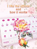 Water Color Rose Keyboard Them screenshot 2