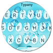 Teclado de lluvia de agua de cristal