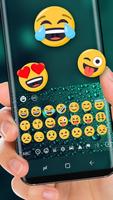 Green Water Droplet Glass Keyboard Skin Raindrop screenshot 1