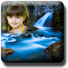 Photo Frame on Waterfall icon