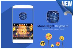 Moon Night Keyboard : Wavy Keyboard Themes poster