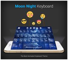 Moon Night Keyboard : Wavy Keyboard Themes ảnh chụp màn hình 1