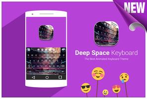 Deep Space Keyboard : Wavy Keyboard Themes Affiche