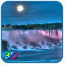 APK 3D Night Waterfall LWP