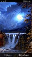 3D Night Waterfall LWP 스크린샷 1