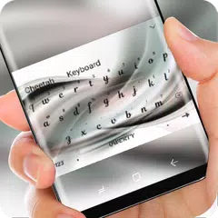 Silver Wave Wallpaper Keyboard for Huawei アプリダウンロード