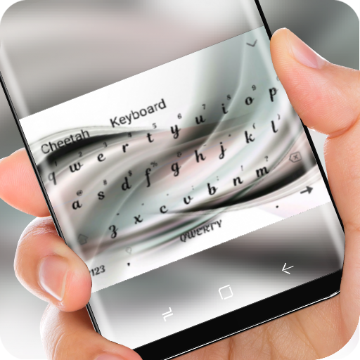 Silver Wave Wallpaper Keyboard for Huawei