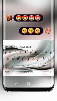 Silver Wave Wallpaper Keyboard for Huawei poster