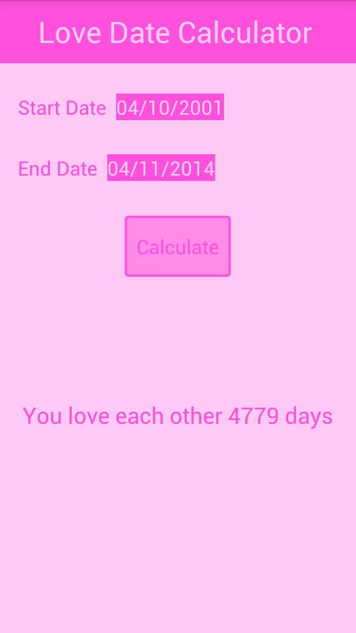 Days of Love Calculator APK pour Android Télécharger