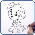 Dibujo para niños pequeños, dibujos animados icono