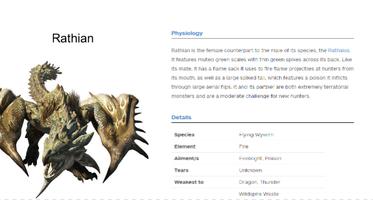 Monster Hunter World - Monster List capture d'écran 2