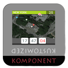 WorldClock/Map KLWP Komponent أيقونة