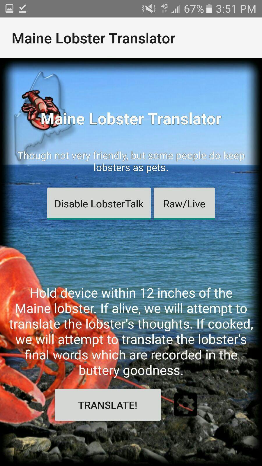 The Maine Lobster Translator for Android - APK Download