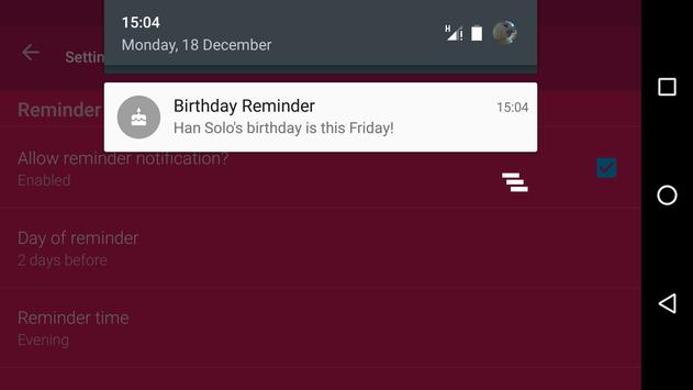 Birthday Reminder 截图 7
