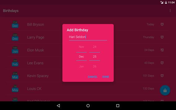 Birthday Reminder 截图 10