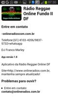 Rádio Reggae Online DF capture d'écran 2