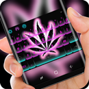 Marijuana Keyboard Neon Purple Weed Theme APK