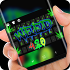 Weed Keyboard Green Graffiti Theme Dope icône