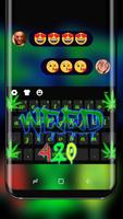 Weed Keyboard Green Graffiti Theme Dope Affiche