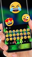 Weed Keyboard Green Graffiti Theme Dope screenshot 1