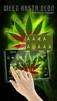 Weed Rasta Neon poster