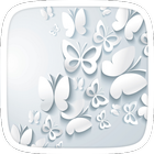 White Butterfly Theme Zeichen