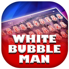 White Bubble Man Theme&Emoji Keyboard आइकन