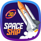 3D Rocket Spaceship Speed Theme icône