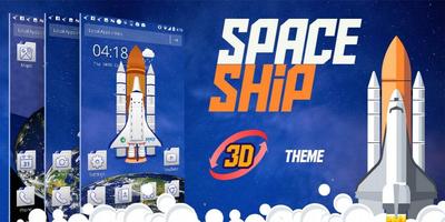 برنامه‌نما 3D Rocket Spaceship Speed Theme عکس از صفحه