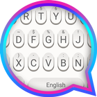 White Raindrops Theme&Emoji Keyboard icon