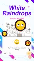 White Raindrops Theme&Emoji Keyboard اسکرین شاٹ 3