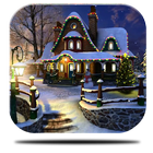 White Christmas Live Wallpaper أيقونة