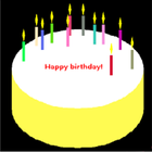 Candle for your birthday cake! أيقونة