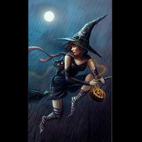Scary Witch Wallpaper HD Affiche
