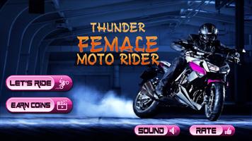 Thunder Female Bike Rider-poster