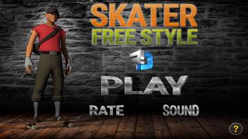 Skater Free Style 3D الملصق