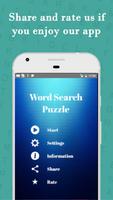 Word Search pattern Puzzle Affiche