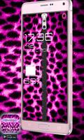 Zipper Lock Pink Cheetah Affiche