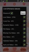 Love&Romance statuses, quotes capture d'écran 1