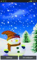 Xmas and New Year Snowman hd Affiche