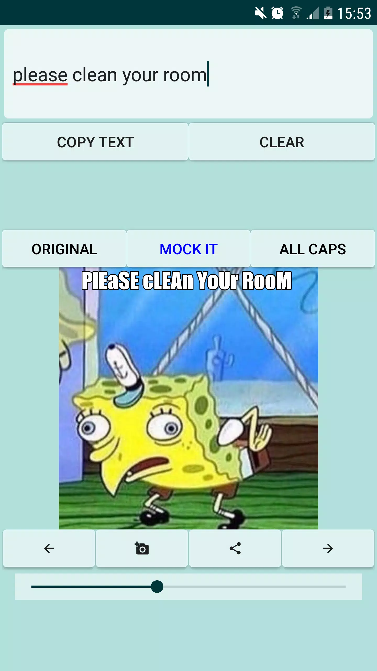 Spongebob Mocking meme generator APK für Android herunterladen