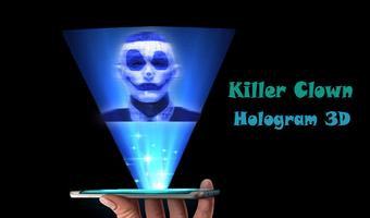 Killer Clown Hologram 3D Joke Affiche