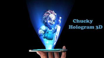 Chucky Hologram 3D Joke الملصق