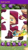 Puzzles game for Masha and the Bear Affiche