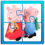 Puzzles game for Pepa toys Pig icône