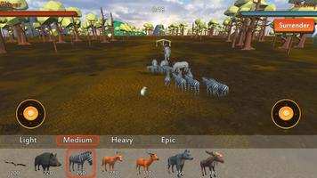 Animal Battle Simulator Forest Kingdom capture d'écran 1