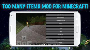 ﻿Too may items mod for MCPE Affiche